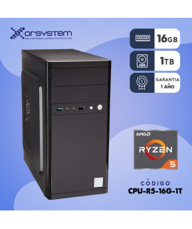 CPU AMD RYZEN 5 - RAM 16GB - HD 1TB - GABINETE ATX