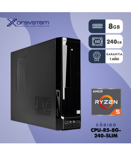 CPU AMD RYZEN 5 - RAM 8GB - SSD 240GB - GABINETE SLIM