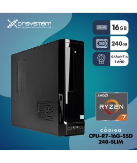 CPU AMD RYZEN 7 RAM 16GB - 240GB SSD - GABINETE SLIM