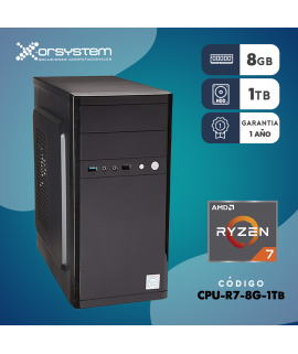 CPU AMD RYZEN 7 RAM 8GB - HDD 1TB - Gabinete ATX