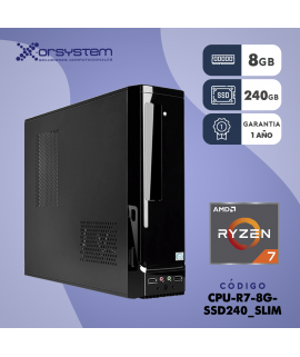 CPU AMD RYZEN 7 RAM 8GB - SSD 240GB - GABINETE SLIM