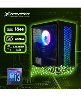 CPU GAMER ILUSIONIST | AMD Ryzen 3 - RAM 16GB - Disco SSD 480GB - Gabinete Gamer