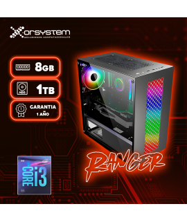 CPU GAMER RANGER | Intel Core I3 - RAM 8GB - Disco Duro 1TB - Gabinete Gamer