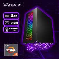 CPU GAMER WIZARD | AMD Ryzen 5 - Memoria RAM 8GB - 240GB SSD - Gabinete Gamer  