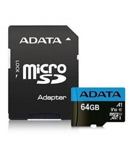 MEMORIA ADATA MICRO SDXC/SDHC UHS-I 64GB CLASE 10 A1 100MB/25MB SEG C/ADAPTADOR