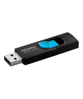 MEMORIA ADATA 32GB USB 2.0 UV220 RETRACTIL NEGRO-AZUL