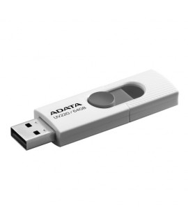 MEMORIA ADATA 64GB USB 2.0 UV220 RETRACTIL BLANCO-GRIS