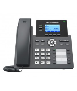 TELEFONO IP 2 PUERTOS DE RED GIGABIT, PANTALLA LCD RETROILUMINADA DE 132X64, 10 TECLAS BLF CONFIGURABLES, GESTION Y APROVISIONAMIENTO CON GDMS, SOPORTE DE EHS, POE INCORPORADO
