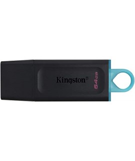 MEMORIA KINGSTON 64GB USB 3.2 ALTA VELOCIDAD / DATATRAVELER EXODIA NEGRO