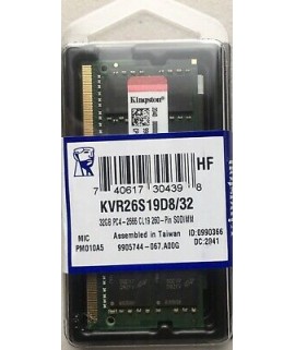 MEMORIA KINGSTON SODIMM DDR4 32GB 2666MHZ VALUERAM CL19 260PIN 1.2V P/LAPTOP