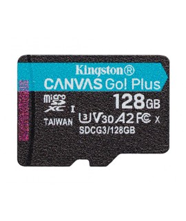 MEMORIA KINGSTON MICRO SDXC CANVAS GO! PLUS 128GB UHS-I U3 V30 A2 CLASE 10 C/ADAPTADOR