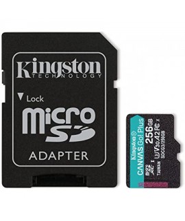 MEMORIA KINGSTON MICRO SDXC CANVAS GO! PLUS 256GB UHS-I U3 V30 A2 CLASE 10 C/ADAPTADOR