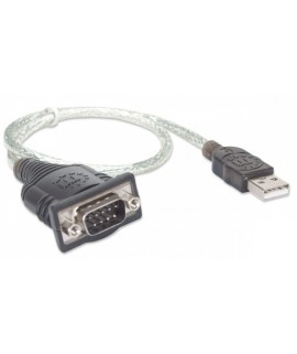 CABLE CONVERTIDOR MANHATTAN USB A SERIAL DB9 RS232 45CM BLISTER