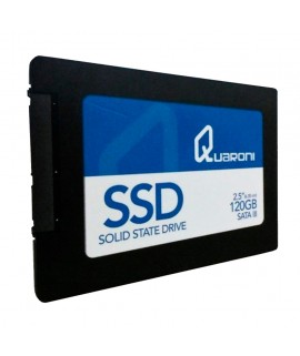 UNIDAD DE ESTADO SOLIDO SSD QUARONI 2.5 120GB SATA3 6GB/S 7MM LECT 410MB/S ESCRIT 170MB/S.