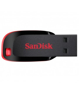 MEMORIA SANDISK 128GB USB 2.0 CRUZER BLADE Z50 NEGRO C/ROJO