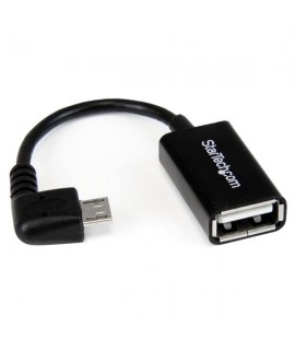 CABLE ADAPTADOR MICRO USB A USB OTG ACODADO A LA DERECHA DE 12CM - MACHO A HEMBRA - STARTECH.COM MOD. UUSBOTGRA