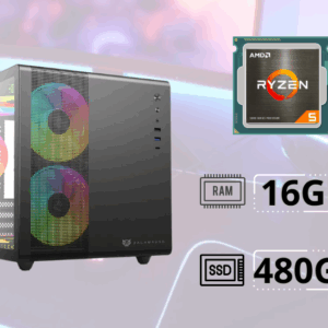 Computadora Gamer AMD Ryzen 5 5600G, 16GB RAM, SSD 480G, Gabinete Gamer