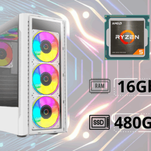 Computadora Gamer AMD Ryzen 5 8600G, 16GB RAM, SSD 480G, Gabinete Gamer