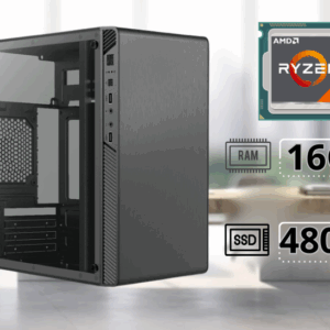 Computadora AMD Ryzen 7 5700G, 16GB RAM, SSD 480G, Gabinete ATX